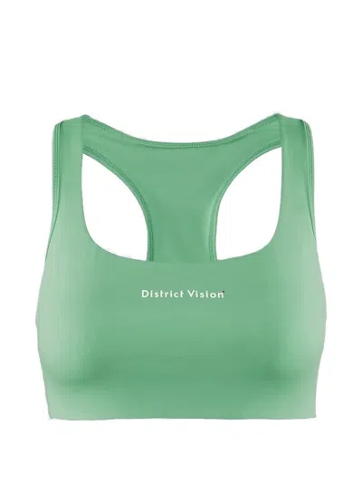 District Vision Racerback Sports Bra In Green