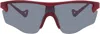District Vision Red Junya Racer Sunglasses In Ruby/d+ Onyx Mirror