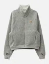 District Vision Reverse High Loft Fleece In Gray