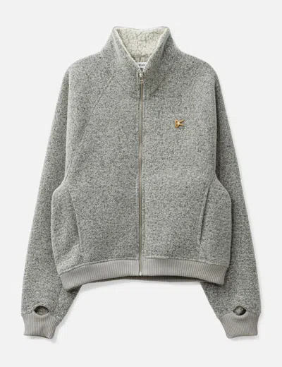District Vision Reverse High Loft Fleece In Gray