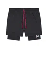 District Vision Ripstop Layered Trail Shorts In Black