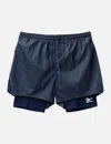 District Vision Ripstop Layered Trail Shorts In Blue