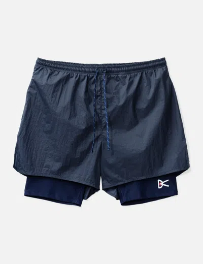 District Vision Ripstop Layered Trail Shorts In Blue