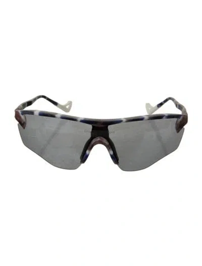 Pre-owned District Vision Shield Mirrored Sunglasses In Blue