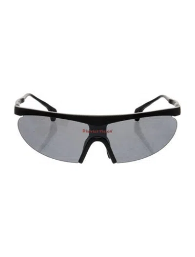 Pre-owned District Vision Shield Tinted Sunglasses In Black