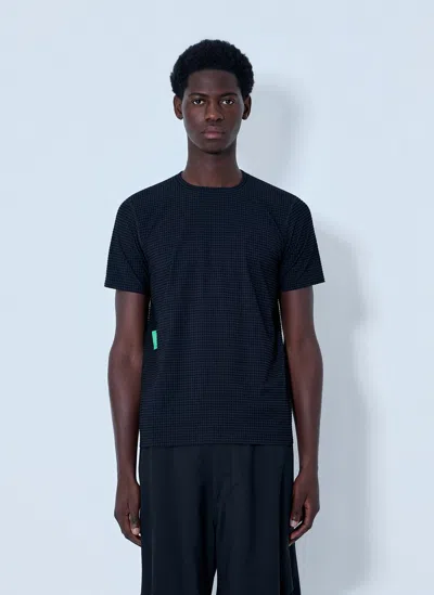 District Vision Textured Crewneck T-shirt In Black