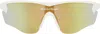 District Vision White Junya Racer Sunglasses In White/d+ Amber Mirro