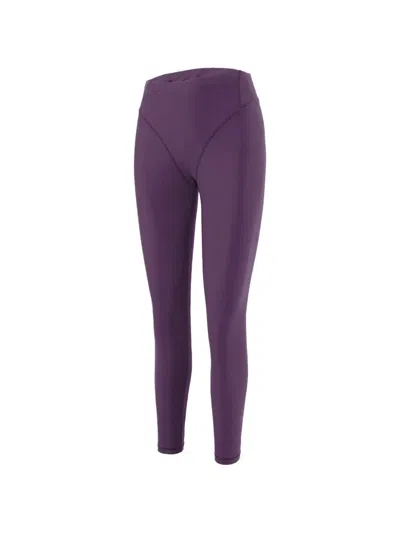 District Vision Zip-pocket Leggings In Purple