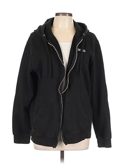 Pre-owned District Zip Up Hoodie In Black