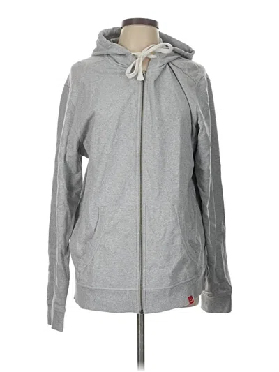 Pre-owned District Zip Up Hoodie In Gray