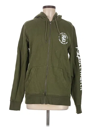 Pre-owned District Zip Up Hoodie In Green