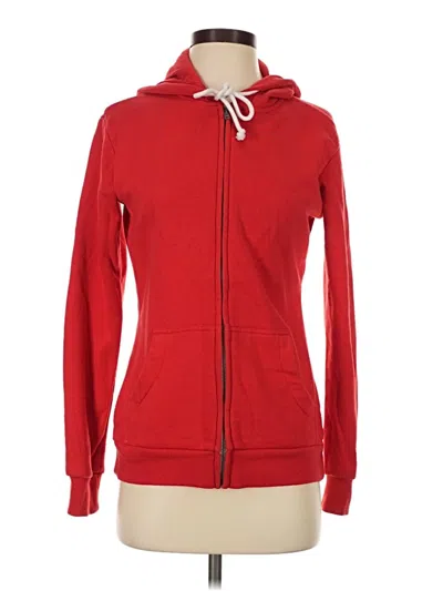 Pre-owned District Zip Up Hoodie In Red
