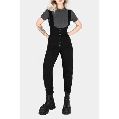 Disturbia Alicia Tailored Suspender Jumpsuit In Black