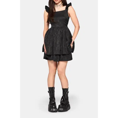 Disturbia Elaria Babydoll Mini Dress In Black