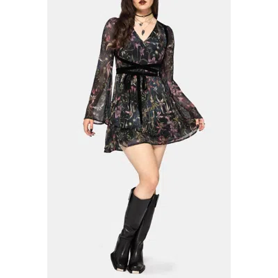 Disturbia Elide Black Orchid Mini Dress