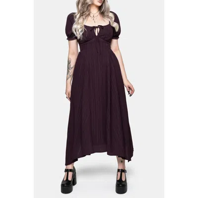 Disturbia Fenella Keyhole Midi Dress In Purple
