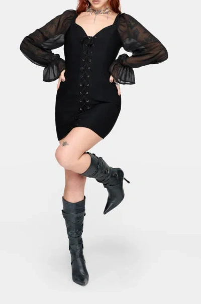 Disturbia Lena Mini Dress In Black