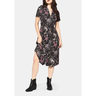 Disturbia Merunicorn Enchanted Forest Shirt Dress In Black