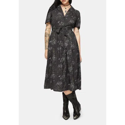 Disturbia Peaseblossom Celestial Midi Shirt Dress In Gray