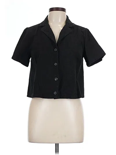 Pre-owned Disturbia Short Sleeve Blouse In Black