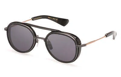 Pre-owned Dita 19017-b-blk-rgd-52-z Black Iron - Rose Gold Sunglasses In Gray