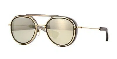Pre-owned Dita 19017-c-gry-gld-52-z Matte Crystal Grey - White Gold Sunglasses In Gray