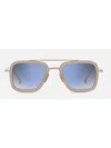 Dita Flight.006 Dt 7806-u-gld-pnk-52 Unisex Square Sunglasses In White Gold_dusty Pink