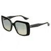 Dita Adabrah Light Grey To Light Tan Gradient Square Ladies Sunglasses Dts716-a-01 In Black