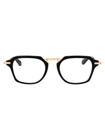 Dita Aegeus Glasses In Black - White Gold - Black Palladium W Clear