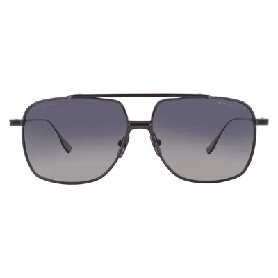Dita Alkamx Polarized Grey Navigator Titanium Unisex Sunglasses Dts100-a-04 61 In Black