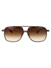 Dita Alkamx Sunglasses In Black Iron - White Gold W/ Dark Brown To Clear Gradient
