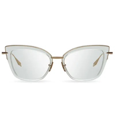Dita Amorly Cat-eye Optical Eyewear With Gold Accents In Pattern