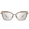 Dita Amorly Oversized Square Frame Sunglasses With Mirrored Lenses In Multi