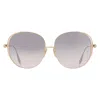 Dita Arohz Grey Tan Gradient Oversized Ladies Titanium Sunglasses Dts156-a-01 63 In Gray