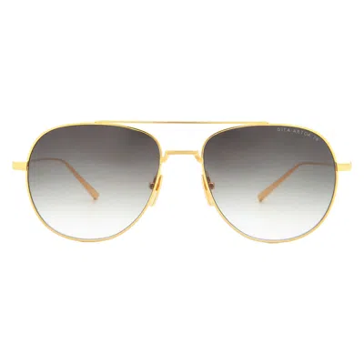 Dita Artoa.79 Grey Gradient Pilot Unisex Sunglasses Dts161-a-01 57 In Gold