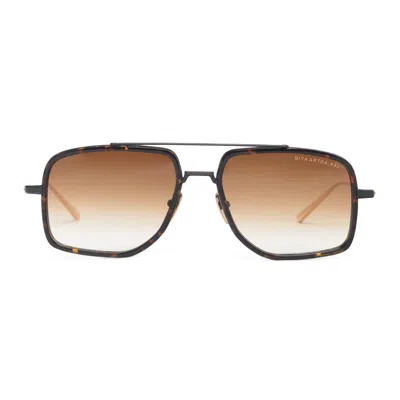 Dita Artoa.88x Matte Black - Dark Tortoise - White Gold In Os
