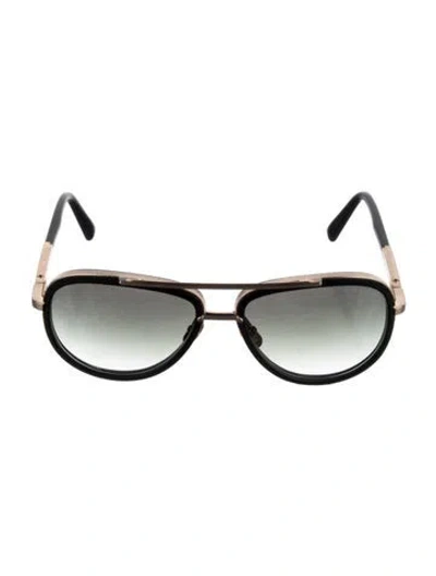 Pre-owned Dita Aviator Gradient Sunglasses In Black
