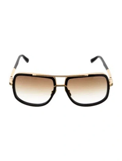 Pre-owned Dita Aviator Gradient Sunglasses In Black