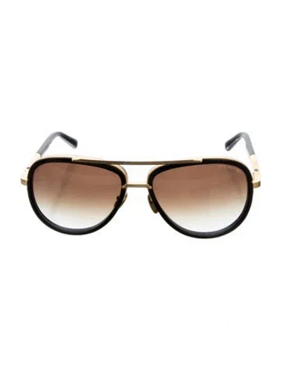 Pre-owned Dita Aviator Gradient Sunglasses In Black