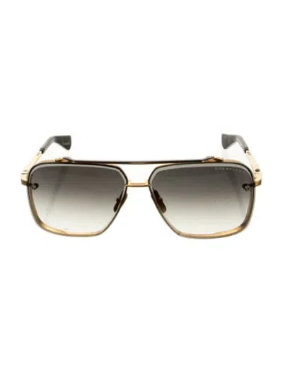 Pre-owned Dita Aviator Gradient Sunglasses In Black