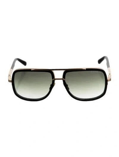 Pre-owned Dita Aviator Gradient Sunglasses In Black/gold