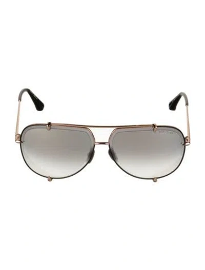 Pre-owned Dita Aviator Gradient Sunglasses In Brown