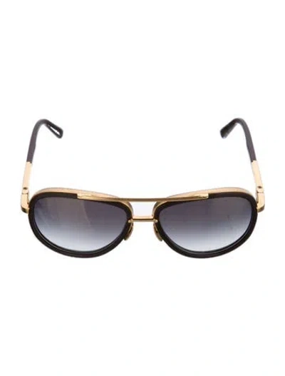 Pre-owned Dita Aviator Gradient Sunglasses In Brown