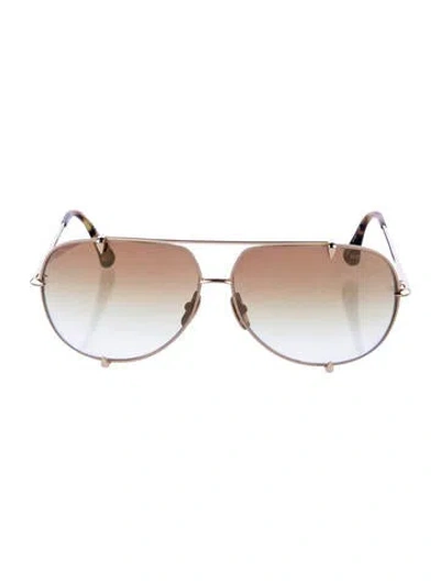 Pre-owned Dita Aviator Gradient Sunglasses In Gold