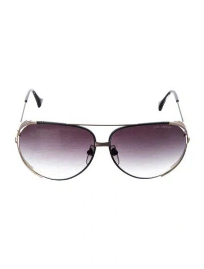 Pre-owned Dita Aviator Gradient Sunglasses In Gold