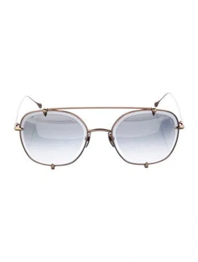 Pre-owned Dita Aviator Gradient Sunglasses In Gold