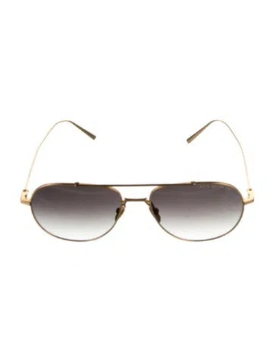 Pre-owned Dita Aviator Gradient Sunglasses In Gold