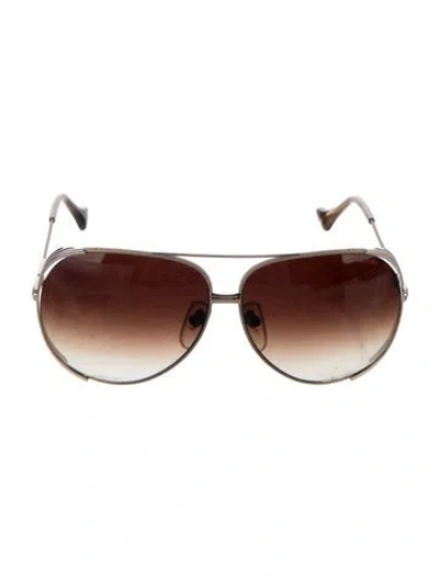 Pre-owned Dita Aviator Gradient Sunglasses In Gold