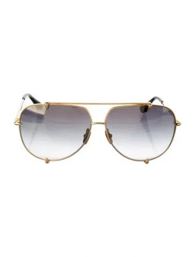 Pre-owned Dita Aviator Gradient Sunglasses In Gold/metallic
