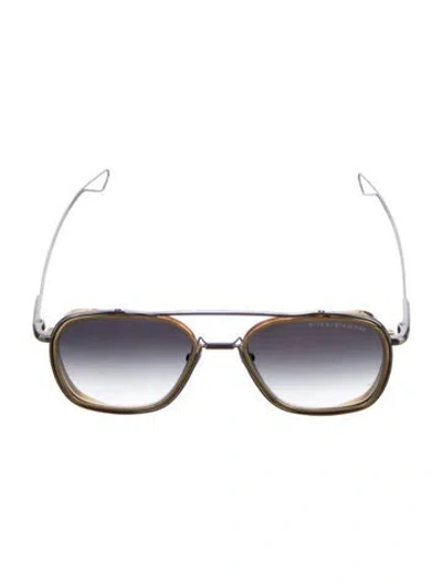 Pre-owned Dita Aviator Gradient Sunglasses In Gold/silver